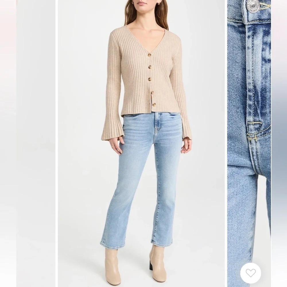 Seven for all mankind cropped bootcut jeans size 25 in great condition​ - Picture 2 of 7